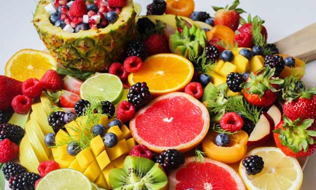 Basket of healthy fruit