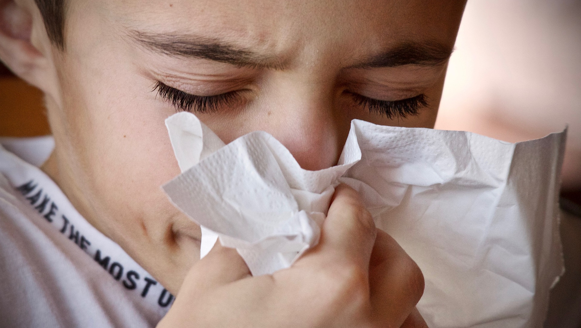 Boy with Kleenex