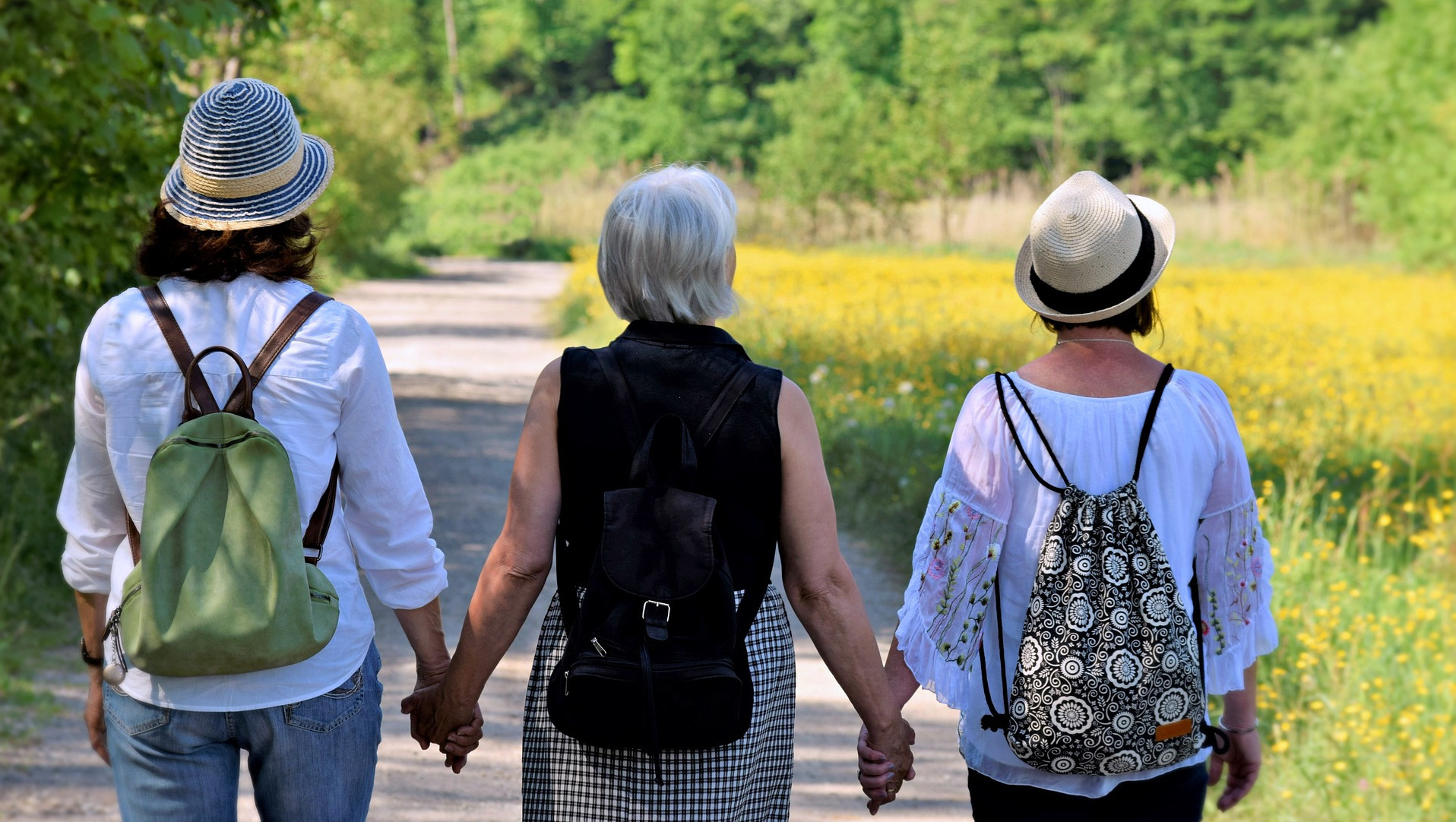 3 women walking